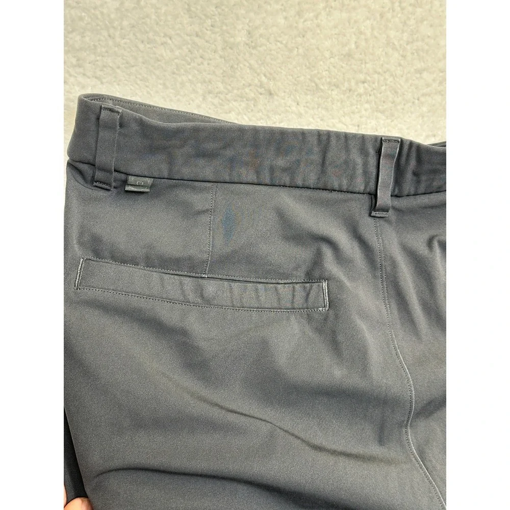Lululemon Athletica Men 32 Performance Stretch Pants gray Flat Front‎ Zip Pocket